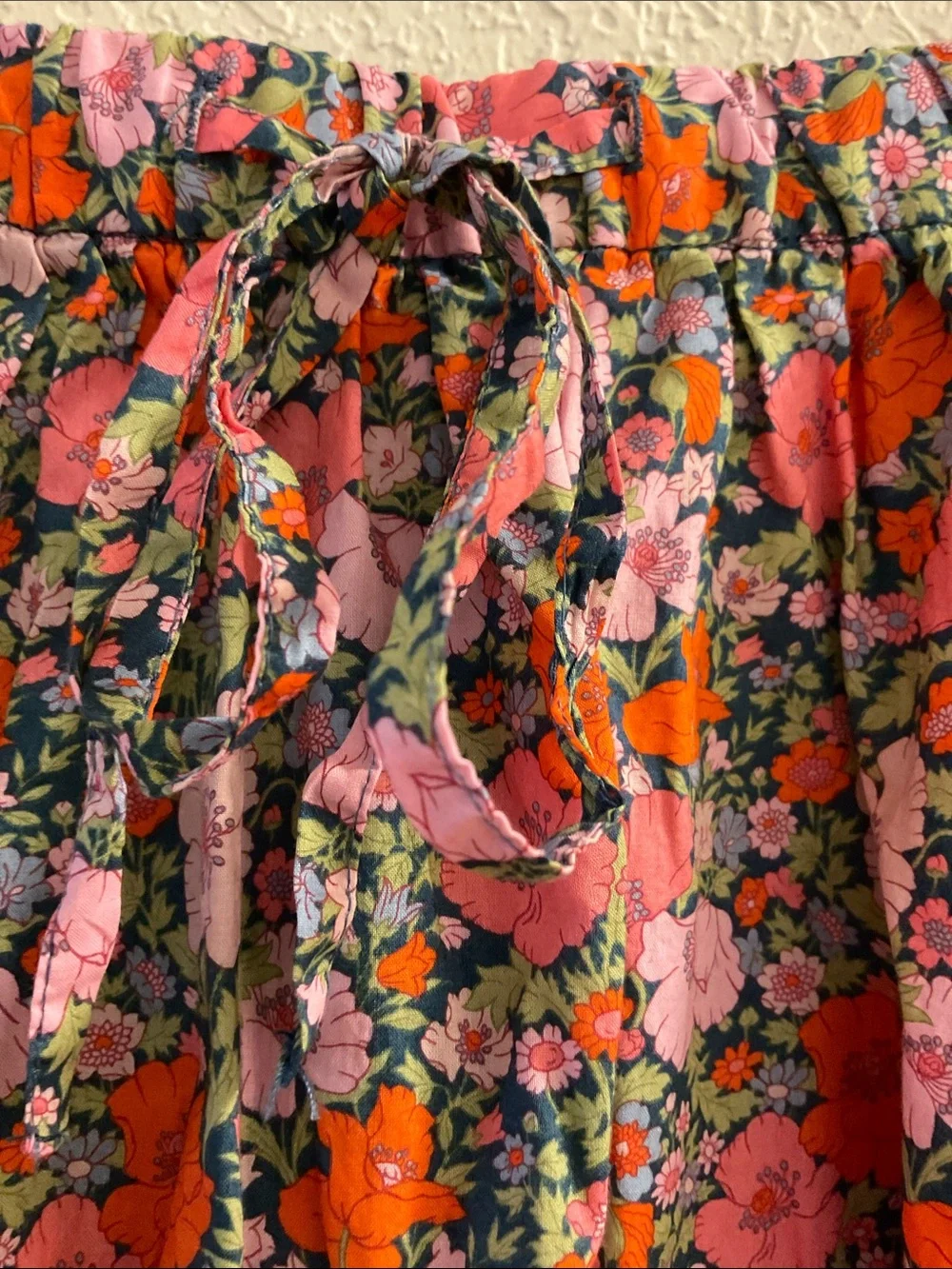 J. Crew 100% Cotton Liberty Floral Lined Pull-on Mini Skirt in Pink & Red